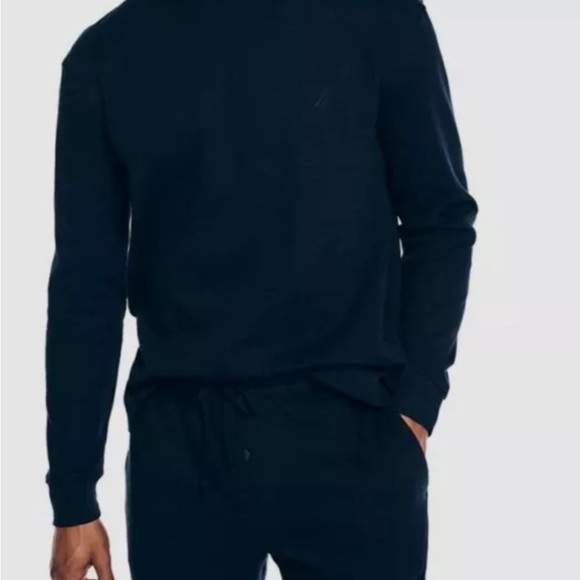 Nautica Mens Waffle Knit Thermal Pajama Set Navy Blue M pajamas set - Picture 8 of 12